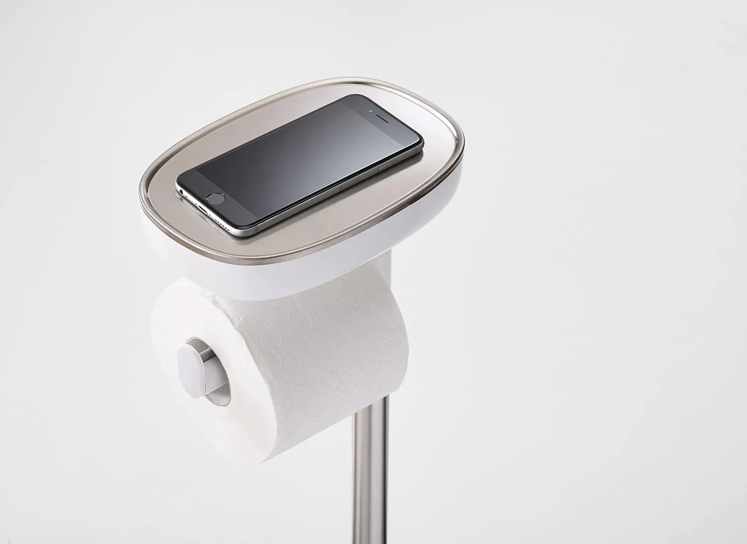 Free Standing Toilet Paper Holder with Phone Shelf - A Convenient ...